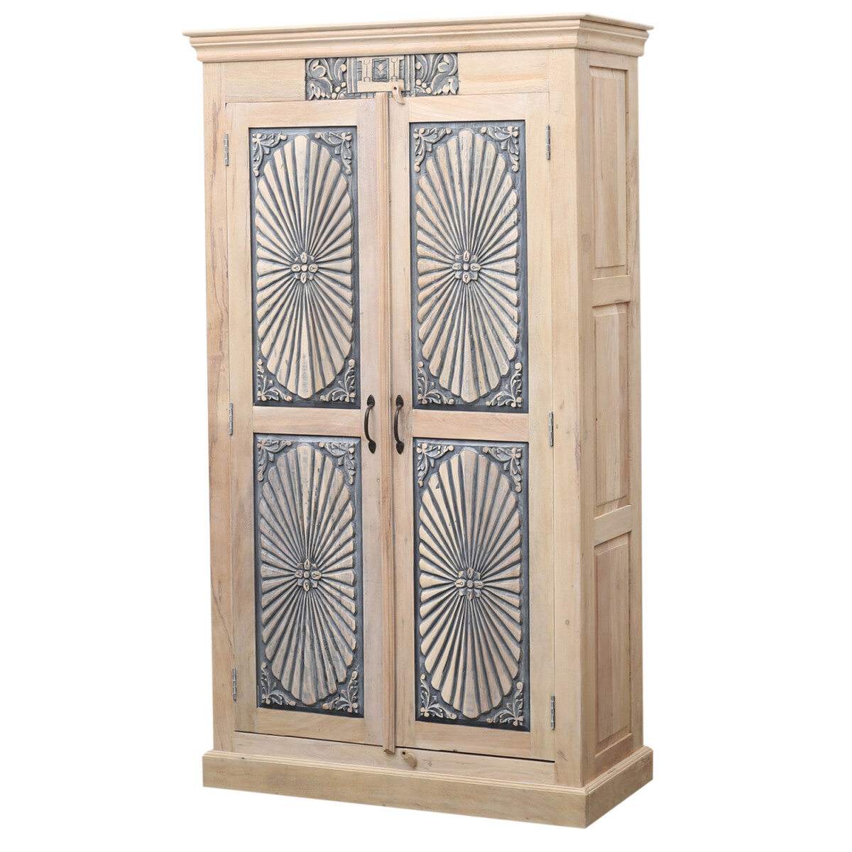 Abeni Kleiderschrank – Teakholz massiv 190 cm, mit Ver