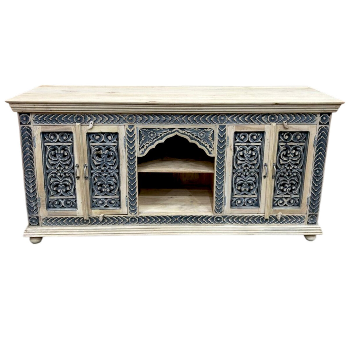 Meuble bas Abiel – Bois massif et  box