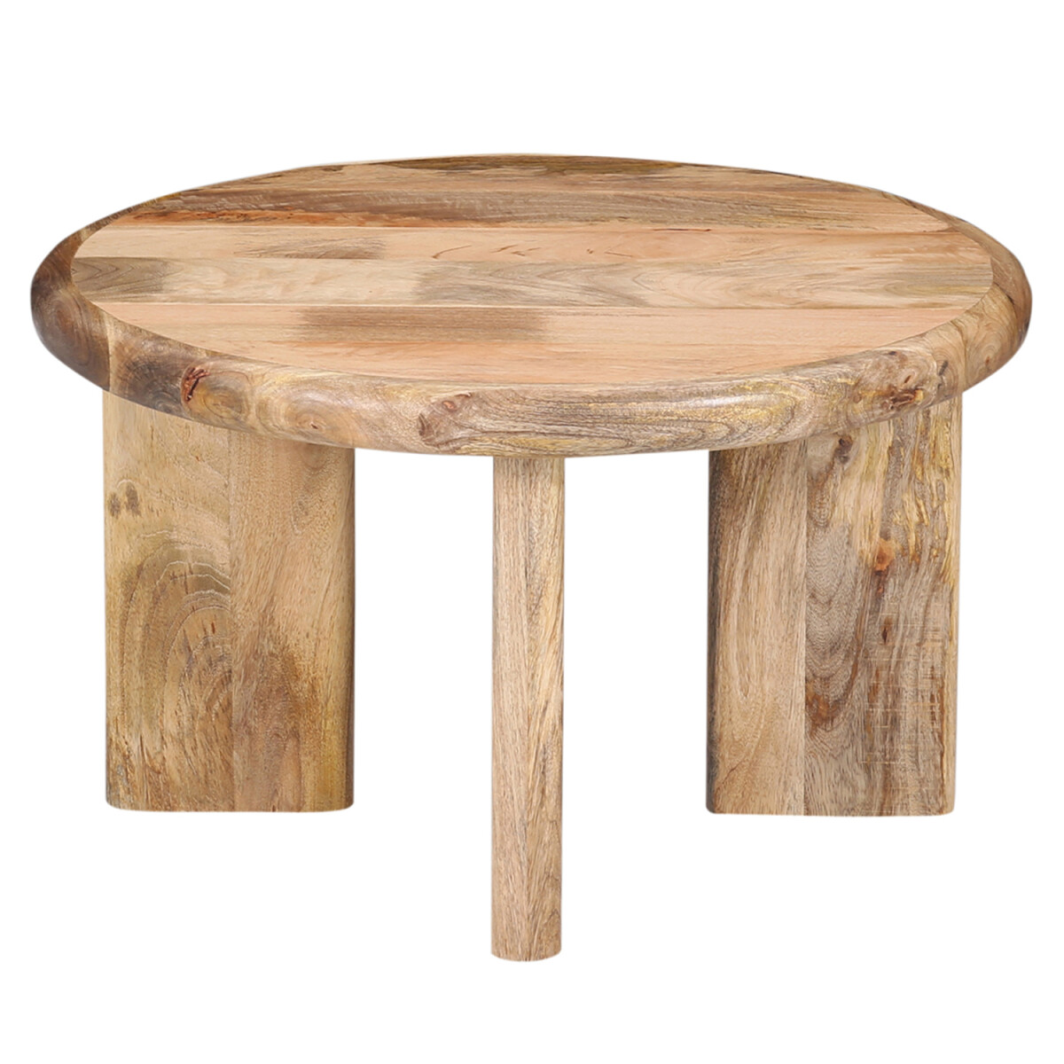 Couchtisch Acaimo 55 cm rund aus massivem Mangoholz | Skandi