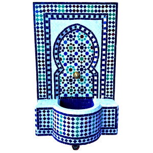 Fontaine de jardin marocaine en mosaïque 107 cm |...
