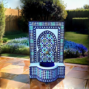 Fontaine de jardin marocaine en mosaïque 107 cm |...