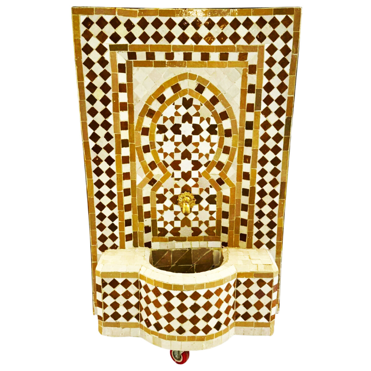 Marokkanischer Mosaik Gartenbrunnen 82cm | Boho Zimmerbrunne