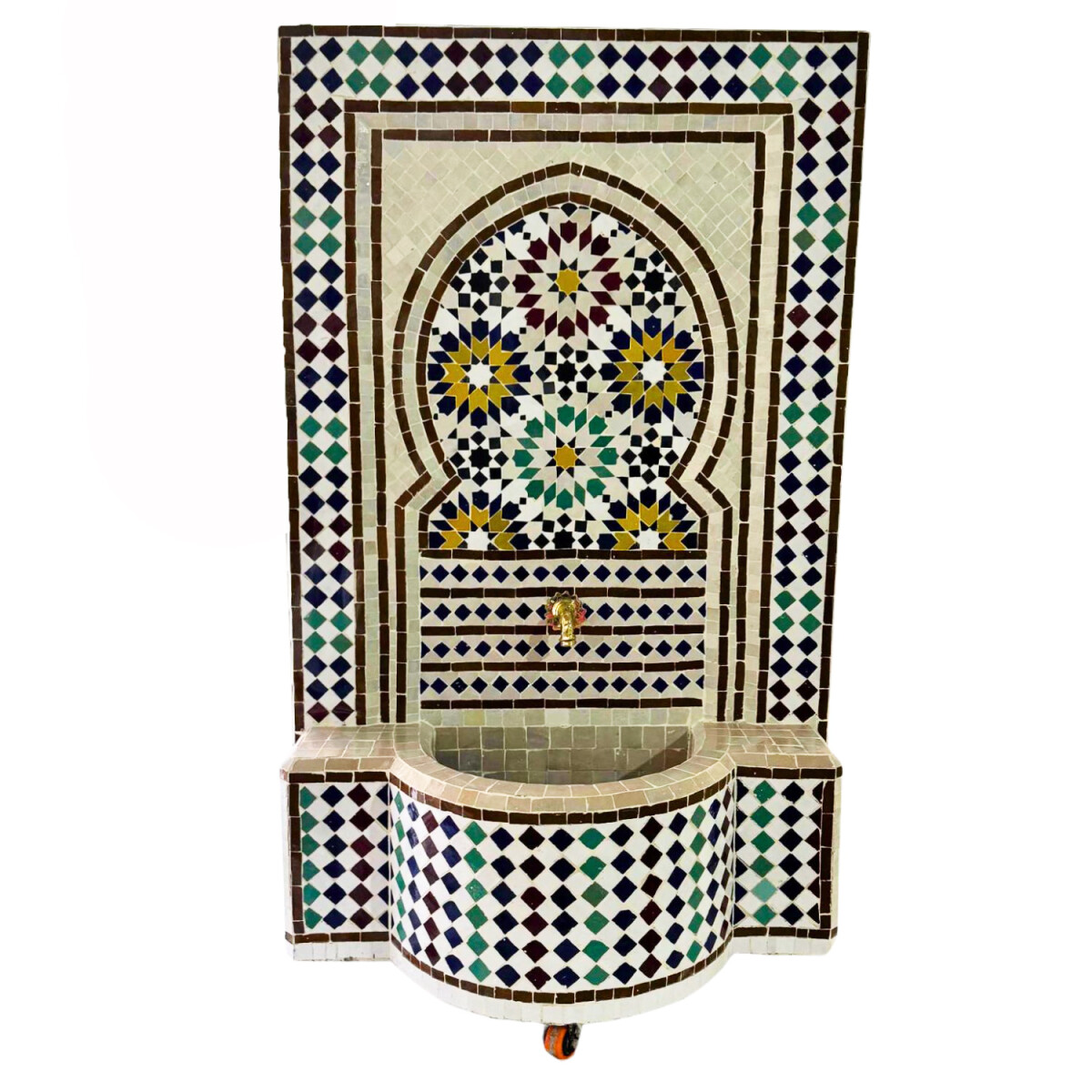 Fontaine de jardin marocaine en mosa&ium box