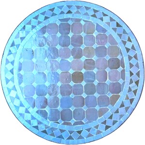 Table en mosaïque marocaine Marrakech, beige et...