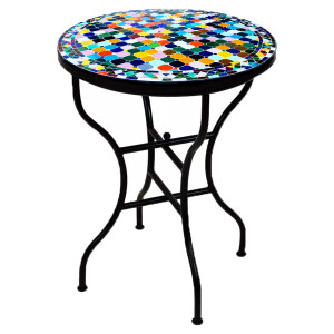Table en mosaïque marocaine Marrakech, multicolore,...