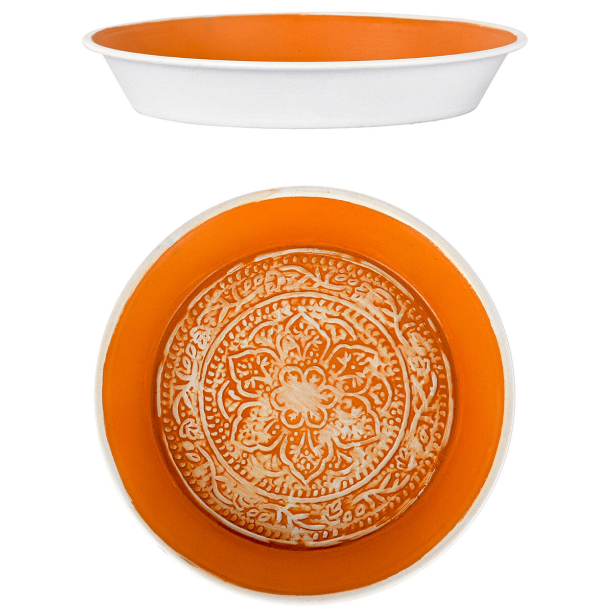 Tantar Tablett 18cm Braun, orientalisch, handgefertigt aus M