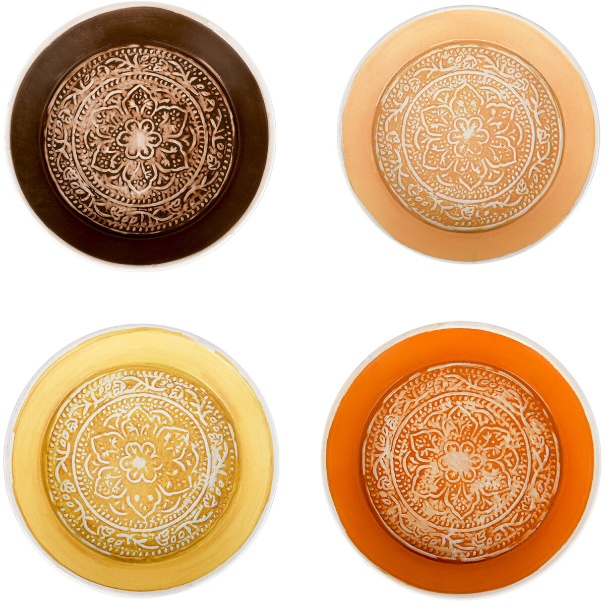 Lot de 4 plateaux Tantar 18 cm, color&ea box