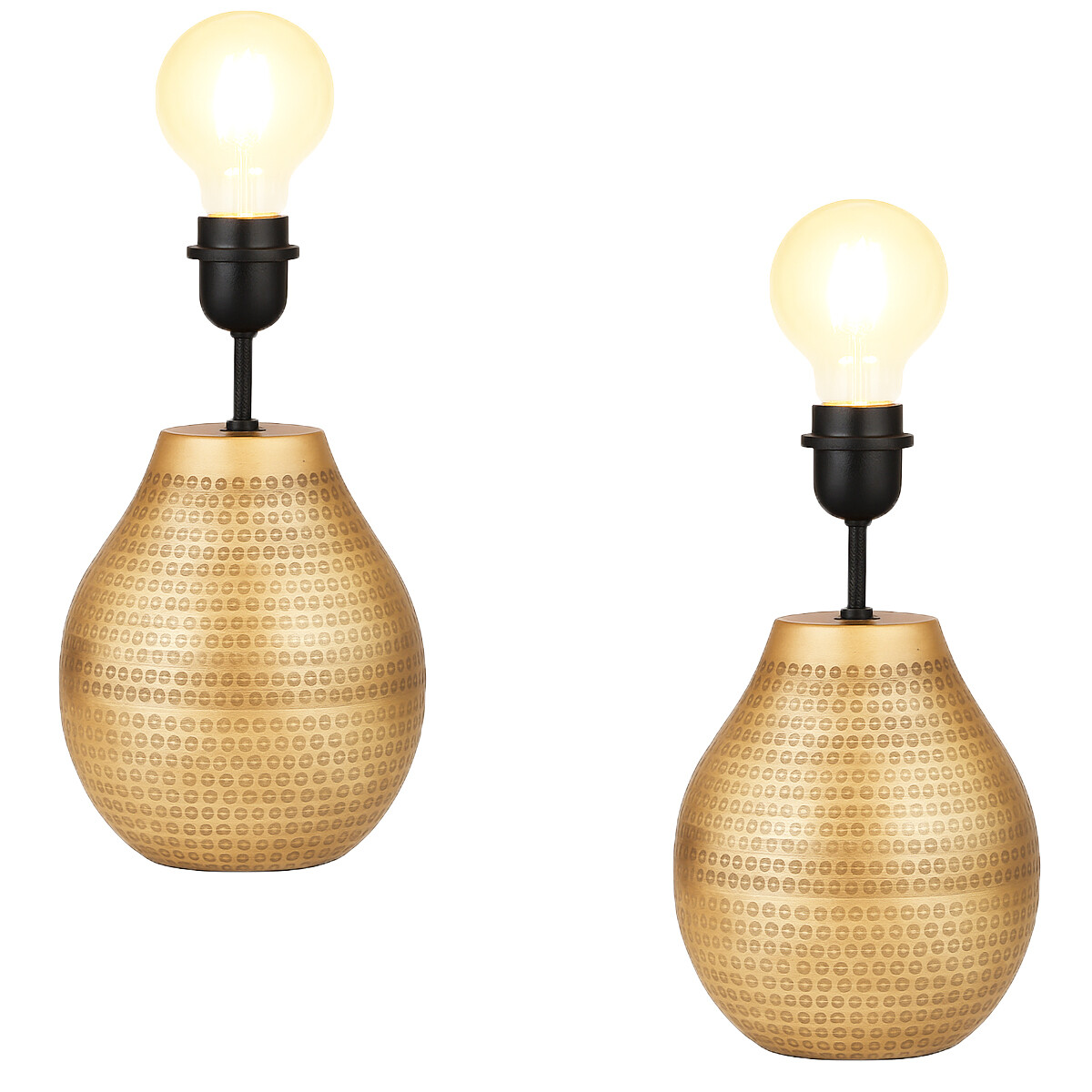 Lot de 2 pieds de lampe de table Cameo Gold 20 cm - Pieds de