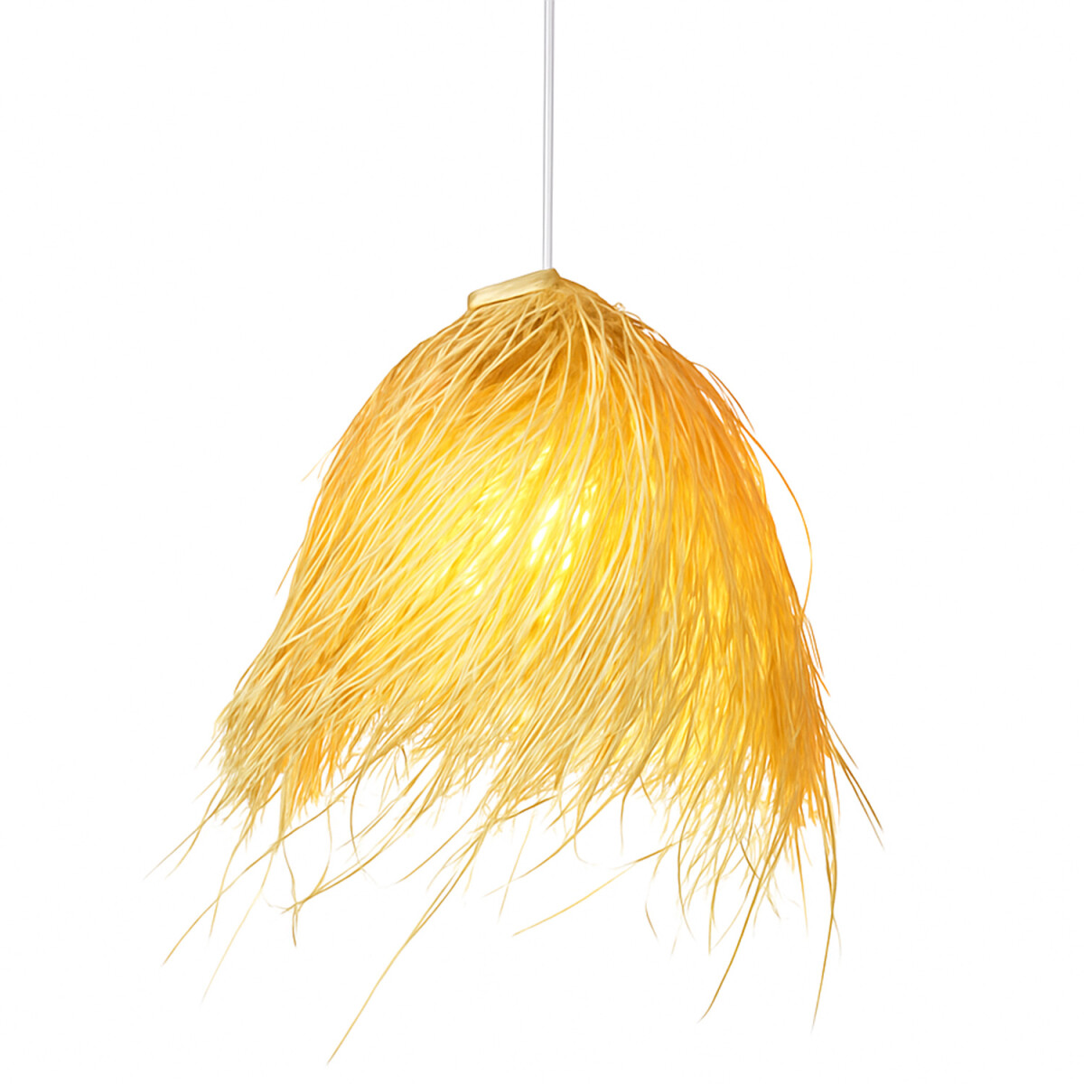 Pendelleuchte Oaxaca | Boho Hängelampe aus Palmenblatt 