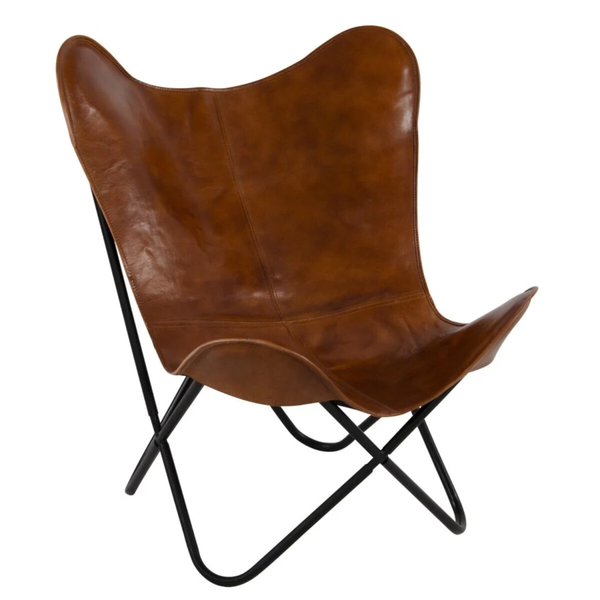 Leder Butterfly Chair Boufal | Vintage Schmetterlingsstuhl 7