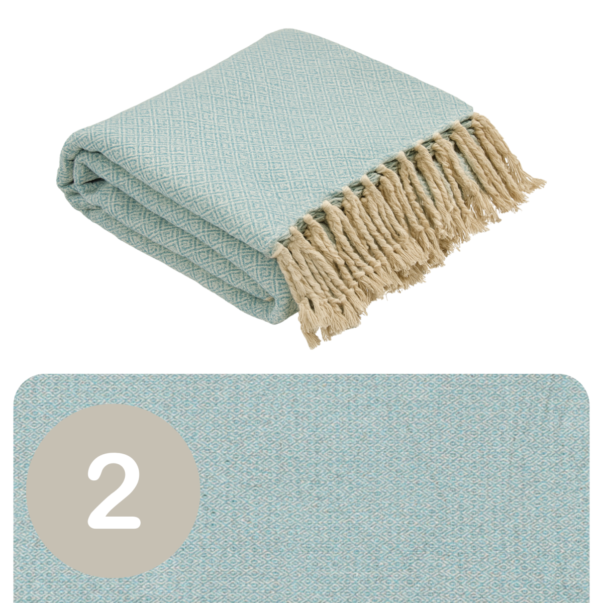 Lot de 2 couvre-lits Calix, bleu, 125 x  box