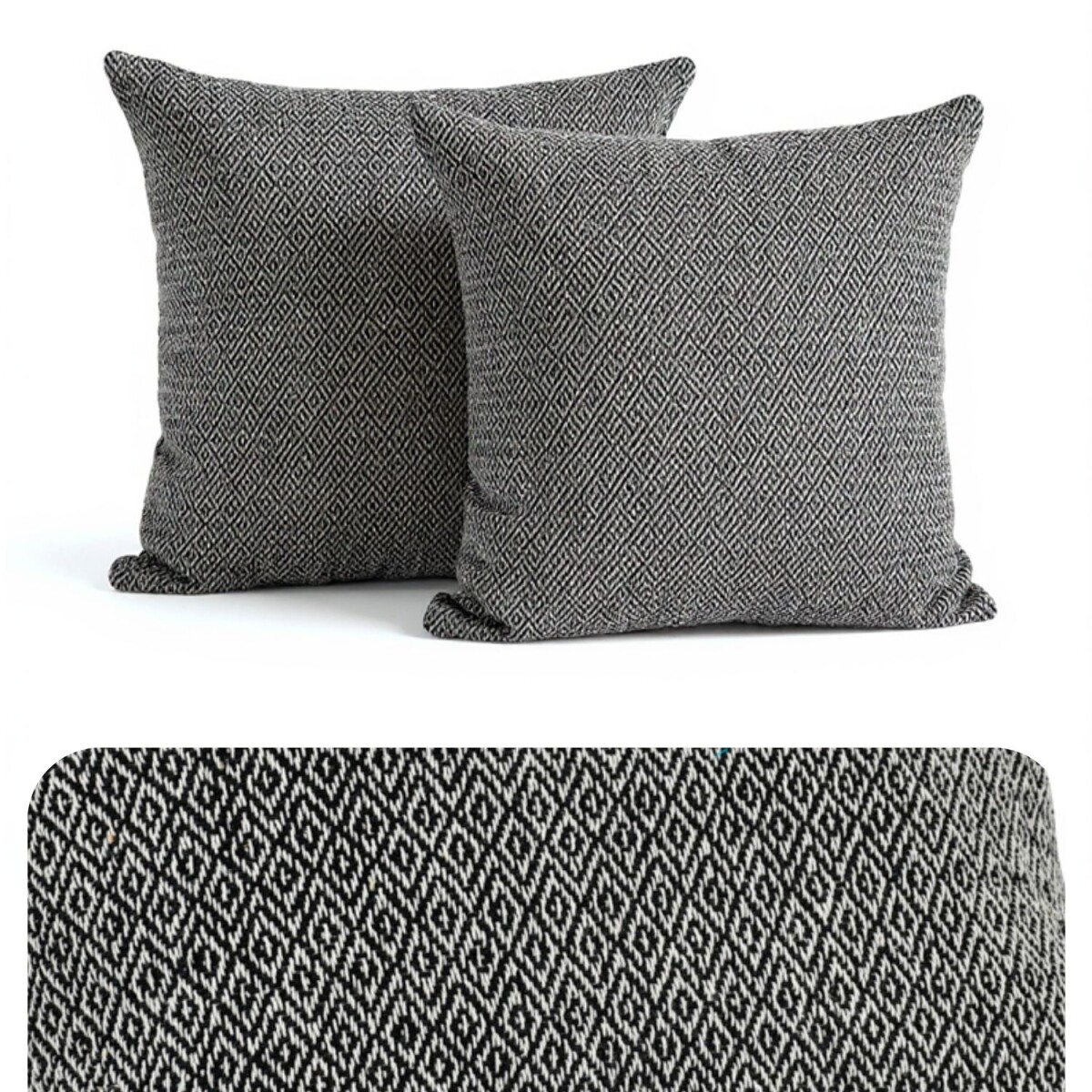 Lot de 2 housses de coussin Calix anthra box