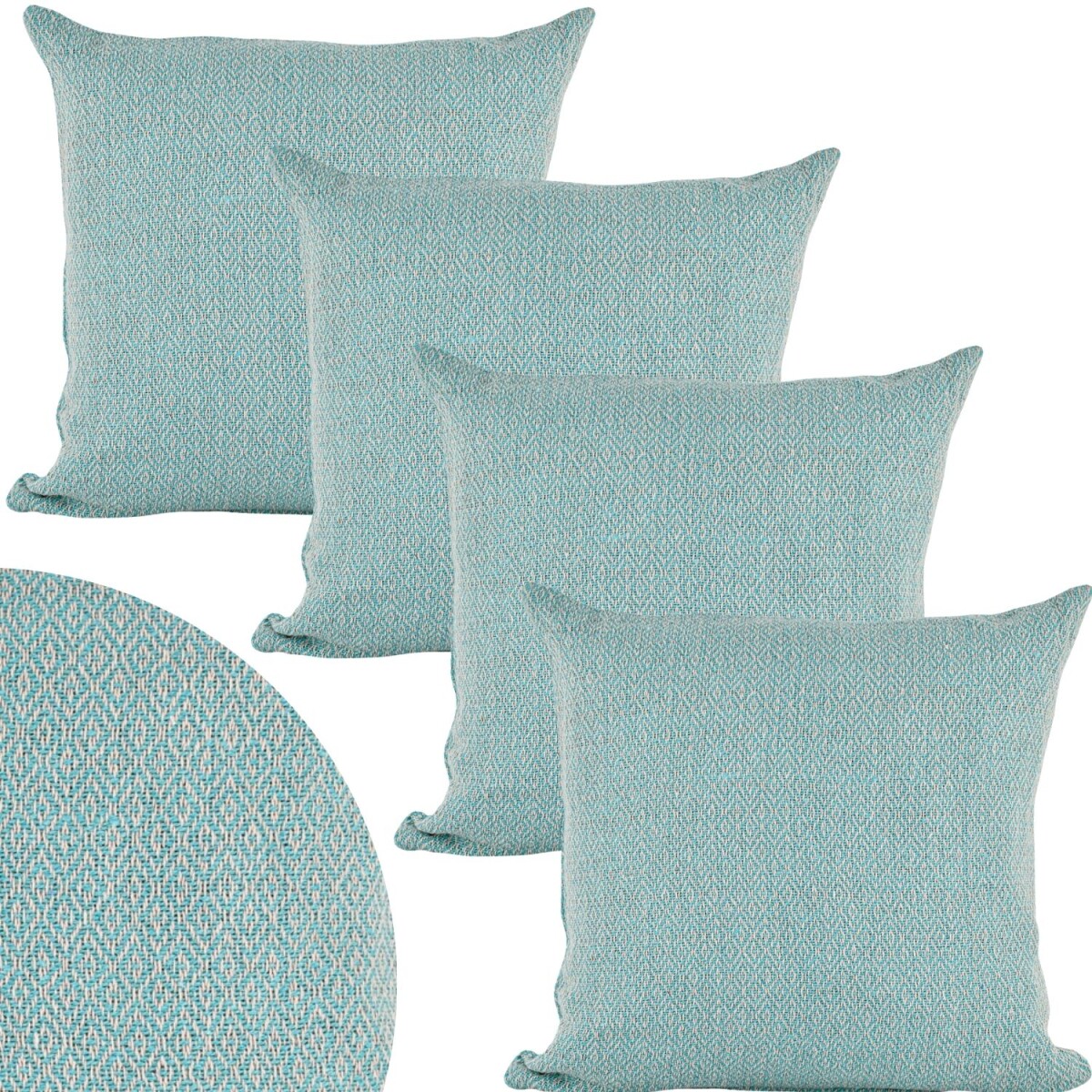 Lot de 4 housses de coussin Calix Bleu 4 box