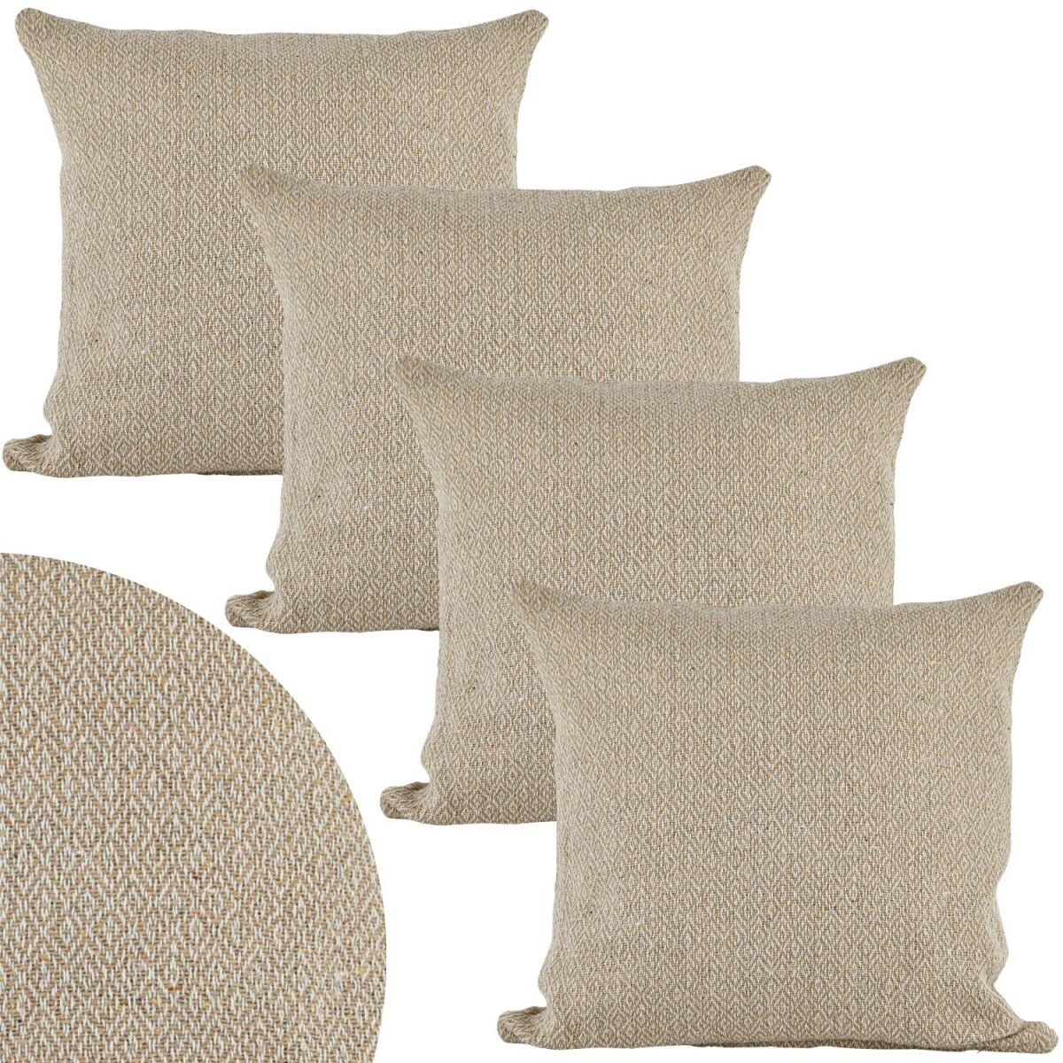 Lot de 4 housses de coussin Calix Beige  box