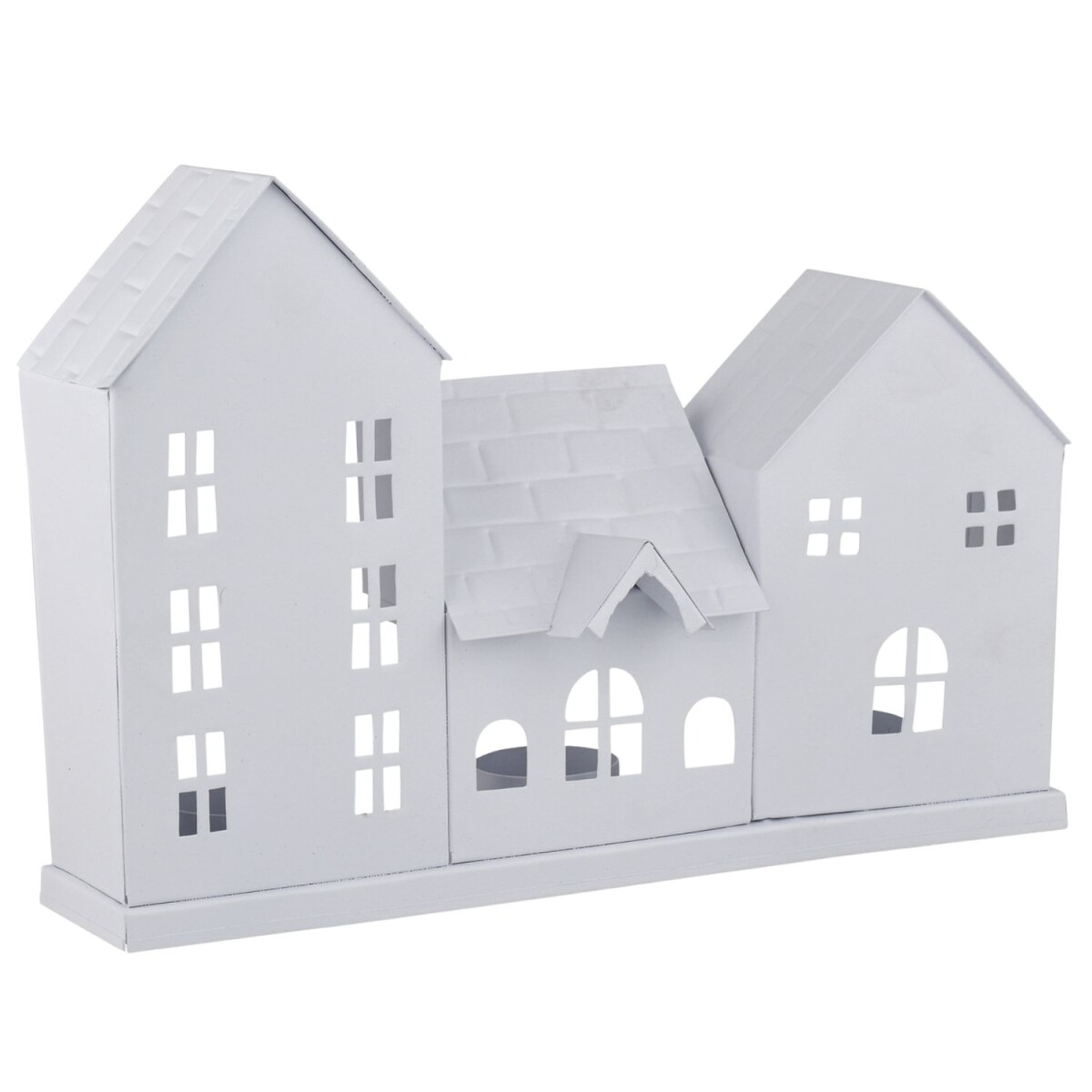 Série de maisons, bougeoirs Calibri blancs, L 29 cm |