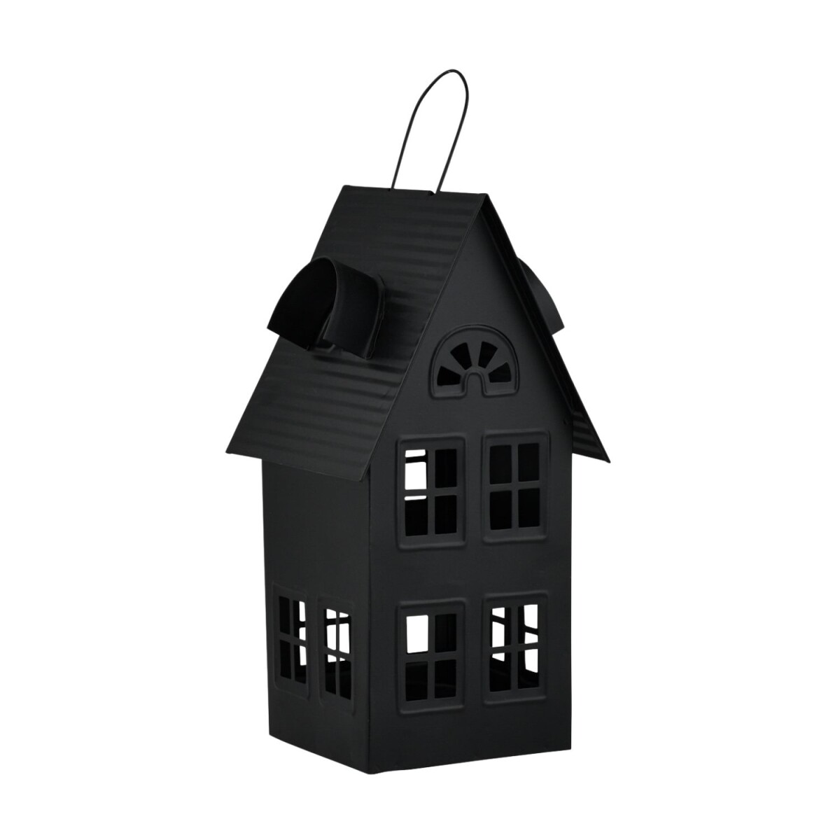 Série de maisons, photophores Calibri noirs, L 11 cm 