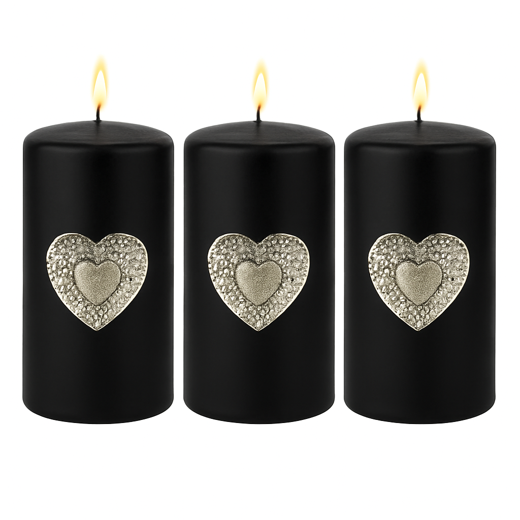 3er Set Kerzenpin Caloge A 6cm Silber | Boho Vintage Kerzens