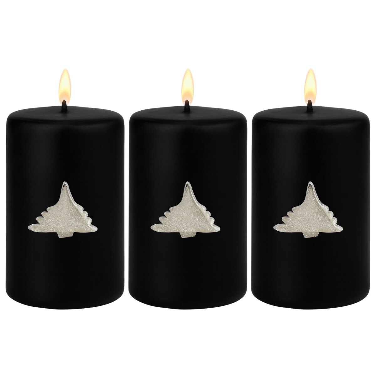 3er Set Kerzenpin Caloge B 6cm Silber | Boho Vintage Kerzens