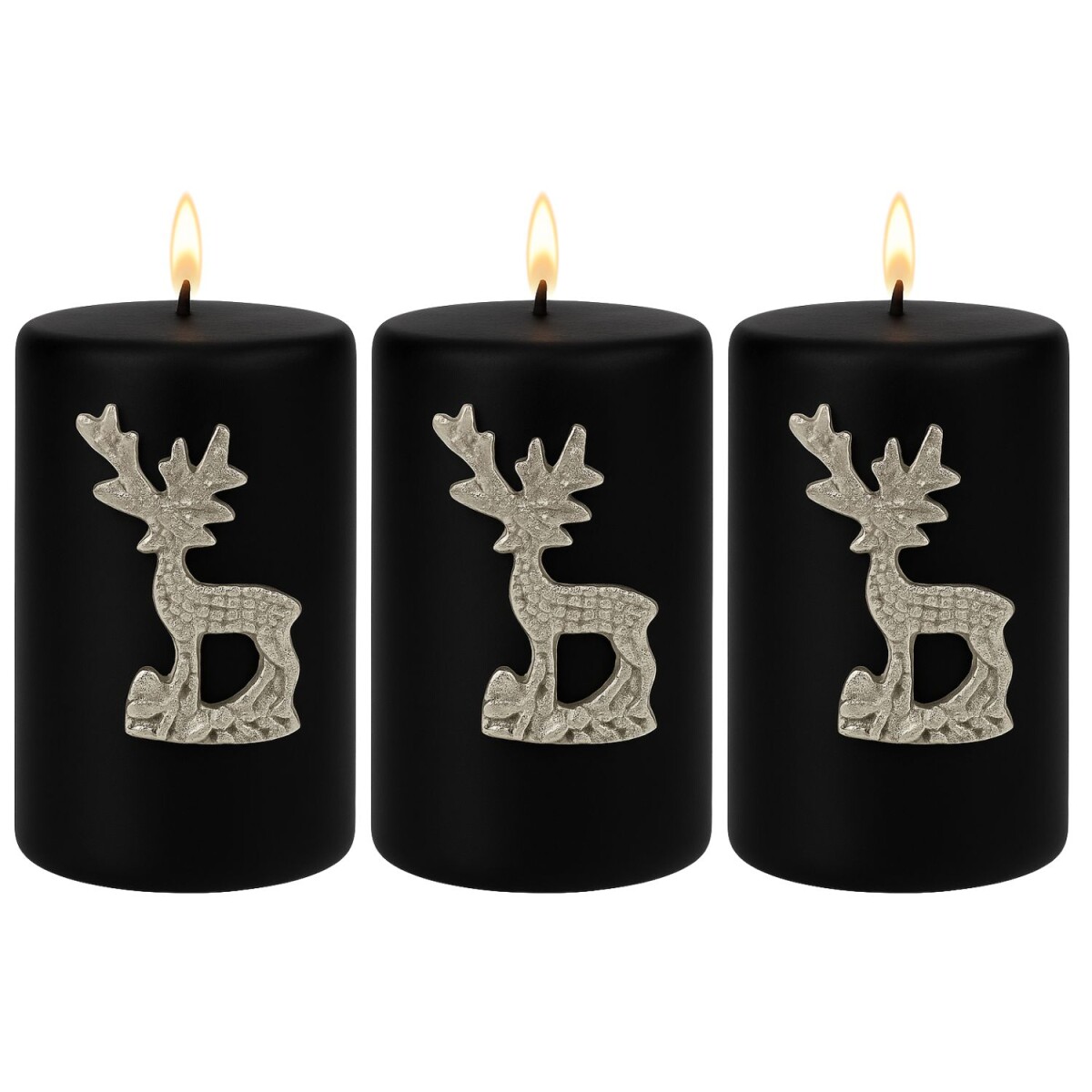 3er Set Kerzenpin Caloge F 6cm Silber | Boho Vintage Kerzens