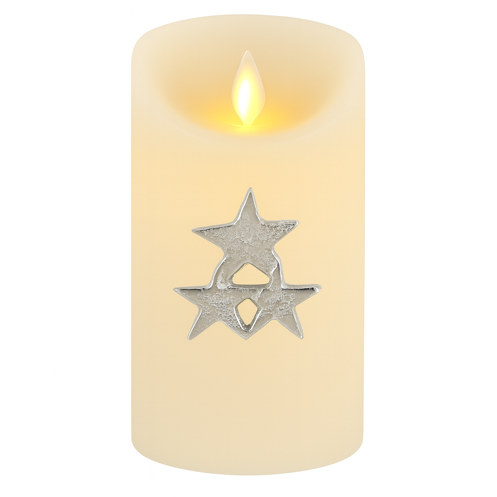 Kerzenpin Caloge G 6cm Silber | Boho Vintage Kerzenstecker A