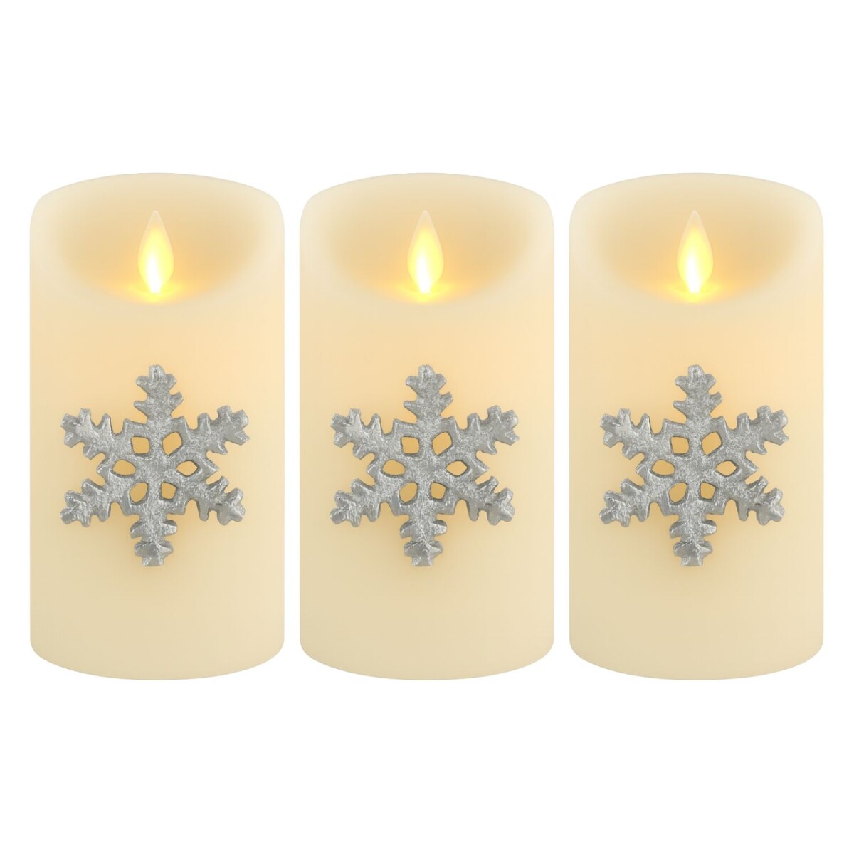 3er Set Kerzenpin Caloge H 6cm Silber | Boho Vintage Kerzens