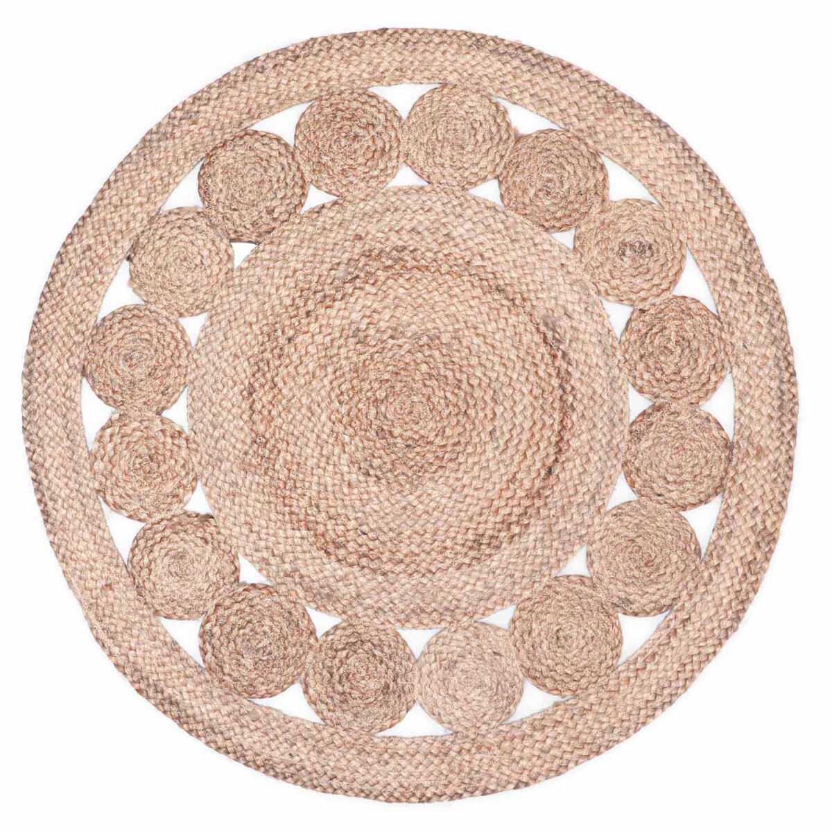 Jute Teppich Rund Jemina Natur 90 cm