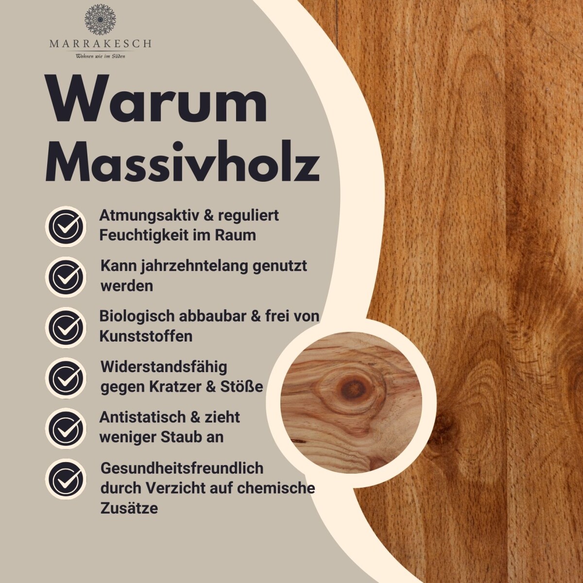 Tablett Kahla | 42x25 cm Massivholz Deko box