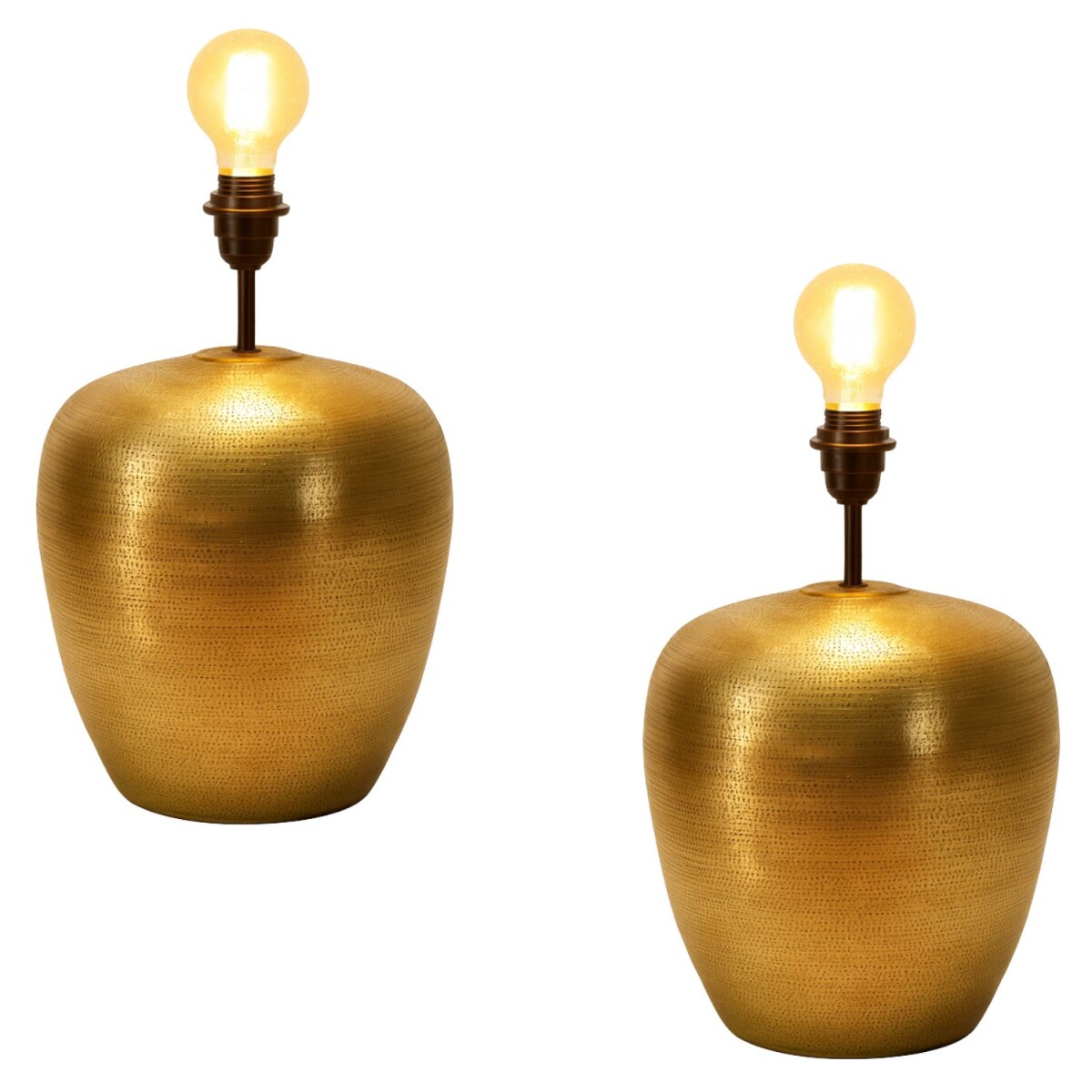 Lot de 2 pieds de lampe de table Camden dorés, 39 cm,