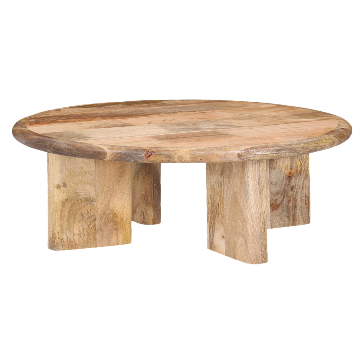 Couchtisch Absa 80cm Mangoholz rund Hand box