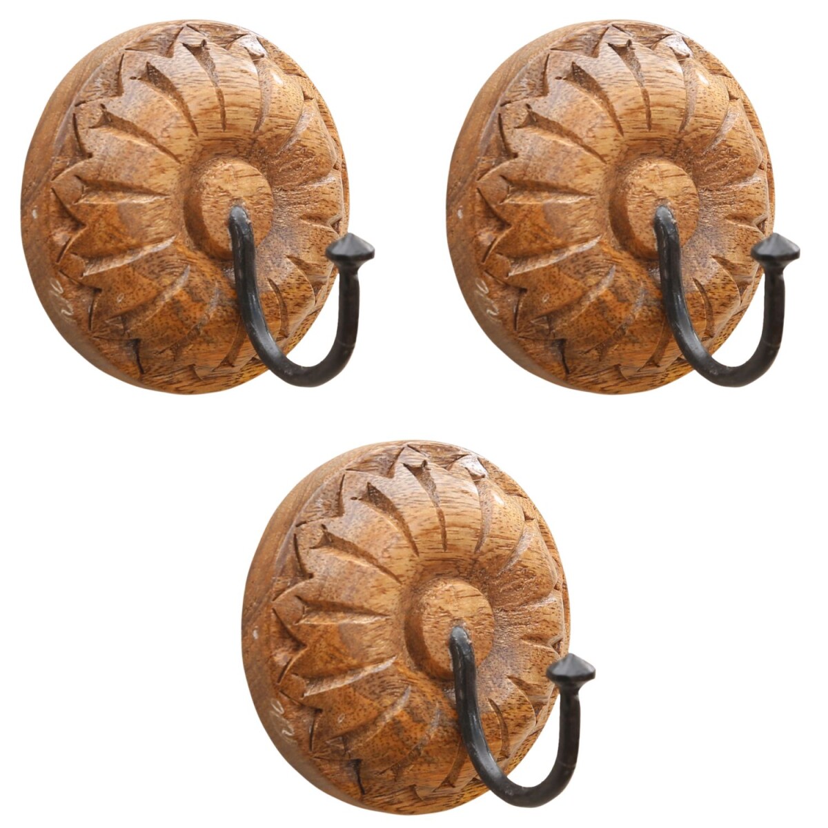 3er Set Boho Haken Admir 9cm | Wandhaken box