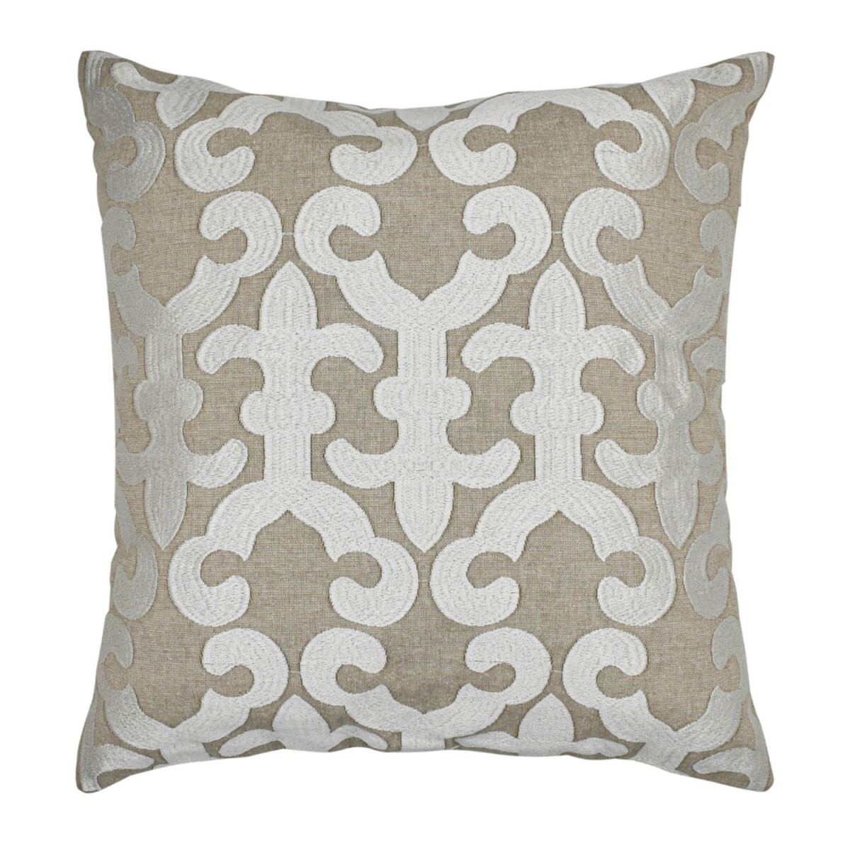 Housse de coussin artisanale Kayon blanc box