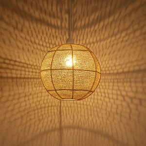 Suspension Florana 30 cm | Lampe bohème en raphia