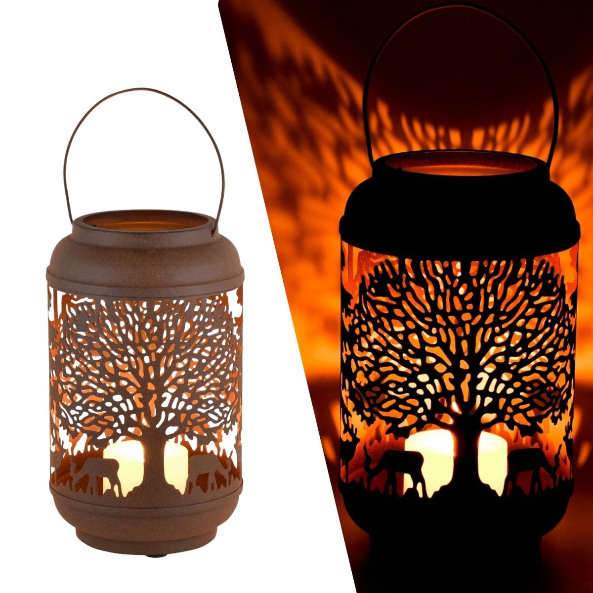 Photophore Nordwald « Rost » 27 cm en mét