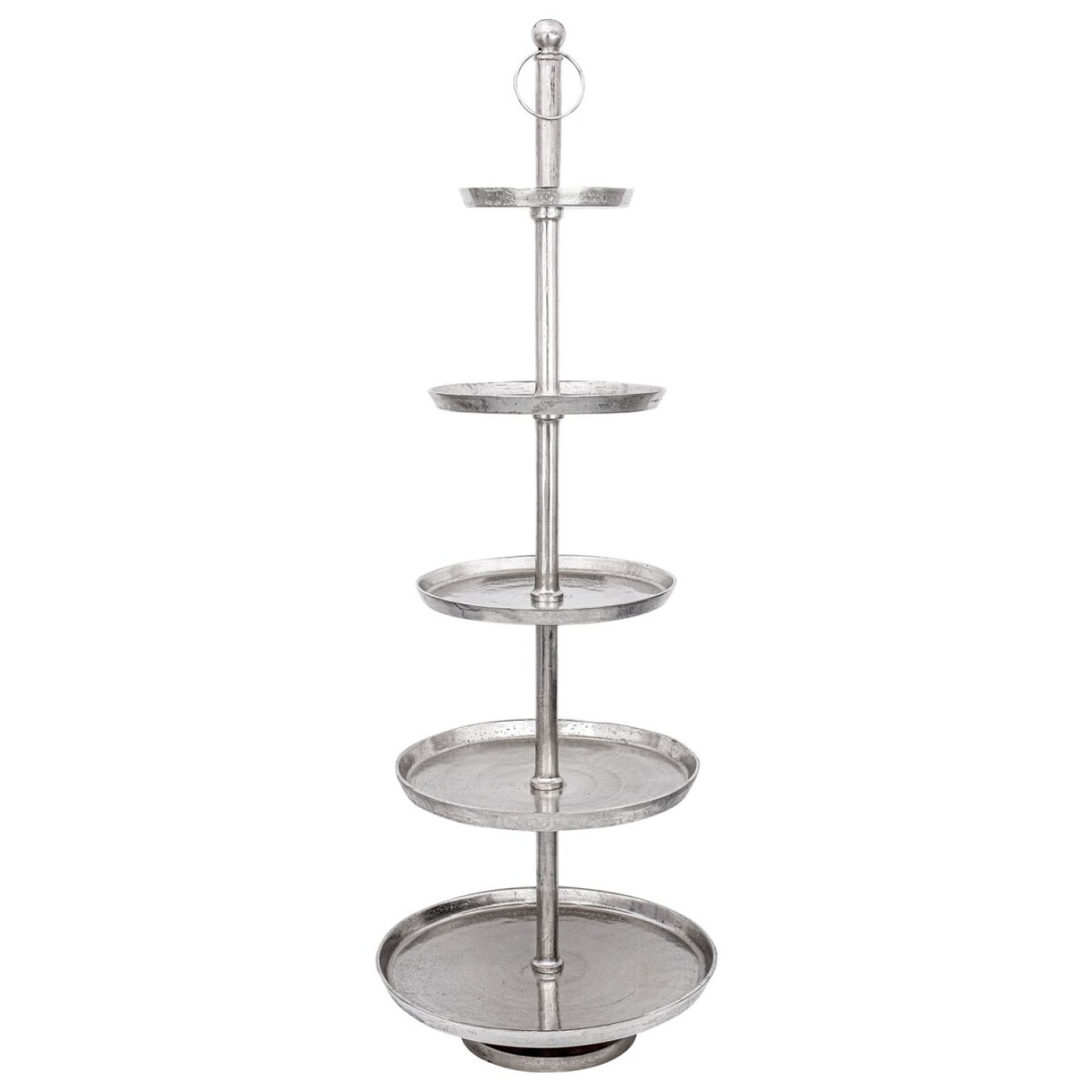 Etagere Annika XXL 180cm Aluminium Silber 5 Etagen Handarbei