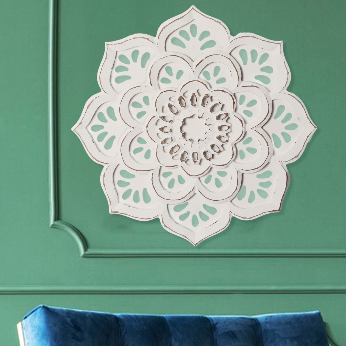 Vintage Wandbild Wanddeko aus Holz Amila