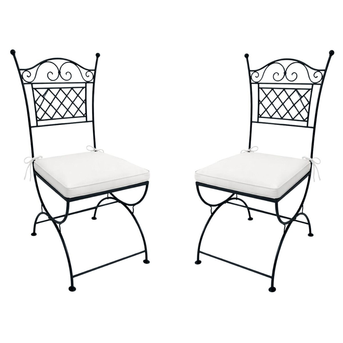 2er Set Eisenstuhl Stuhl Caravaca Handarbeit | Gartenstuhl M