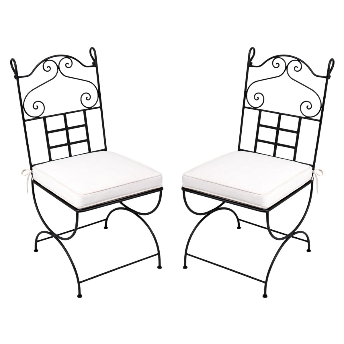 2er Set Eisenstuhl Stuhl Badayoz Handarbeit Gartenstuhl Medi