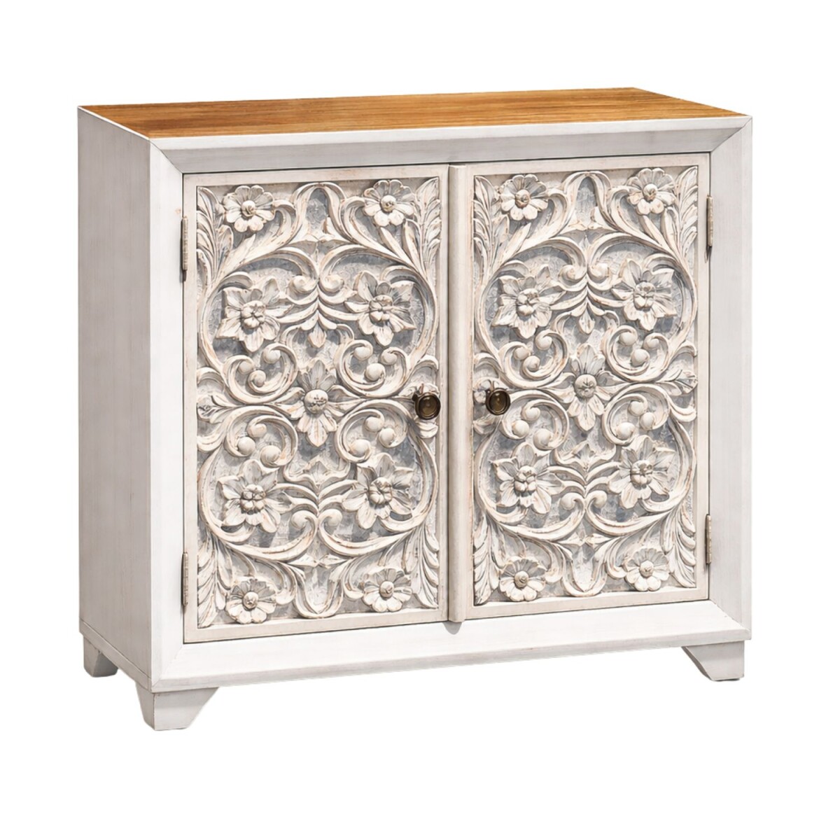 Kommode Madan aus Massivholz handgeschni box