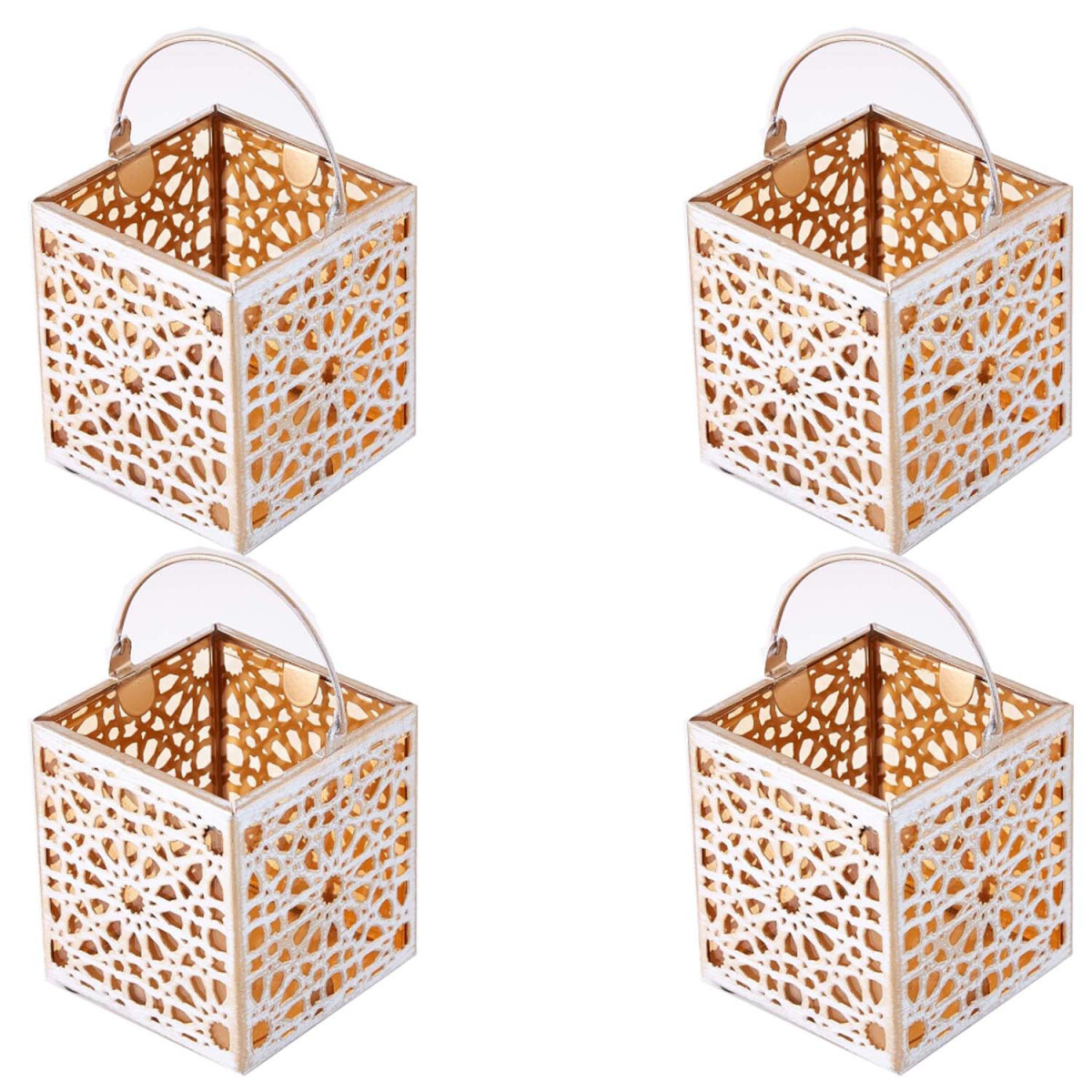 Lot de 4 photophores orientaux de 10 cm, box