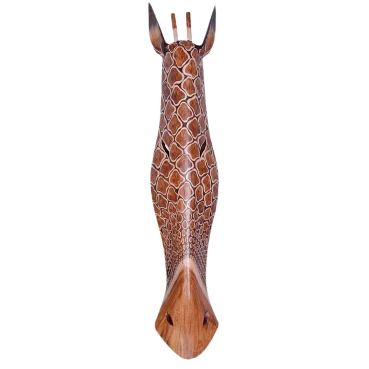 Wanddeko Giraffe 100cm Massivholz | Handgeschnitzt & Nac