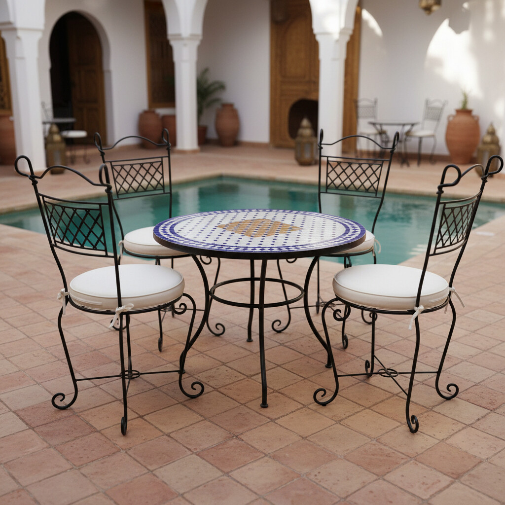 Eisenstuhl Stuhl Rioja handgeschmiedet | Gartenstuhl Mediter