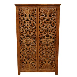 Buffet haut Ranbir 192 cm en bois massif, style vintage...