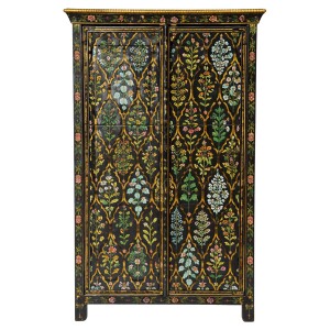 Buffet haut Reshma 150 cm en bois massif, style vintage...