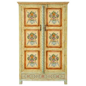 Buffet haut Ritika en bois massif, fait main, style...