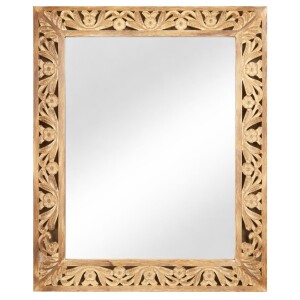 Miroir mural Kirpal Nature, style oriental, bois massif,...