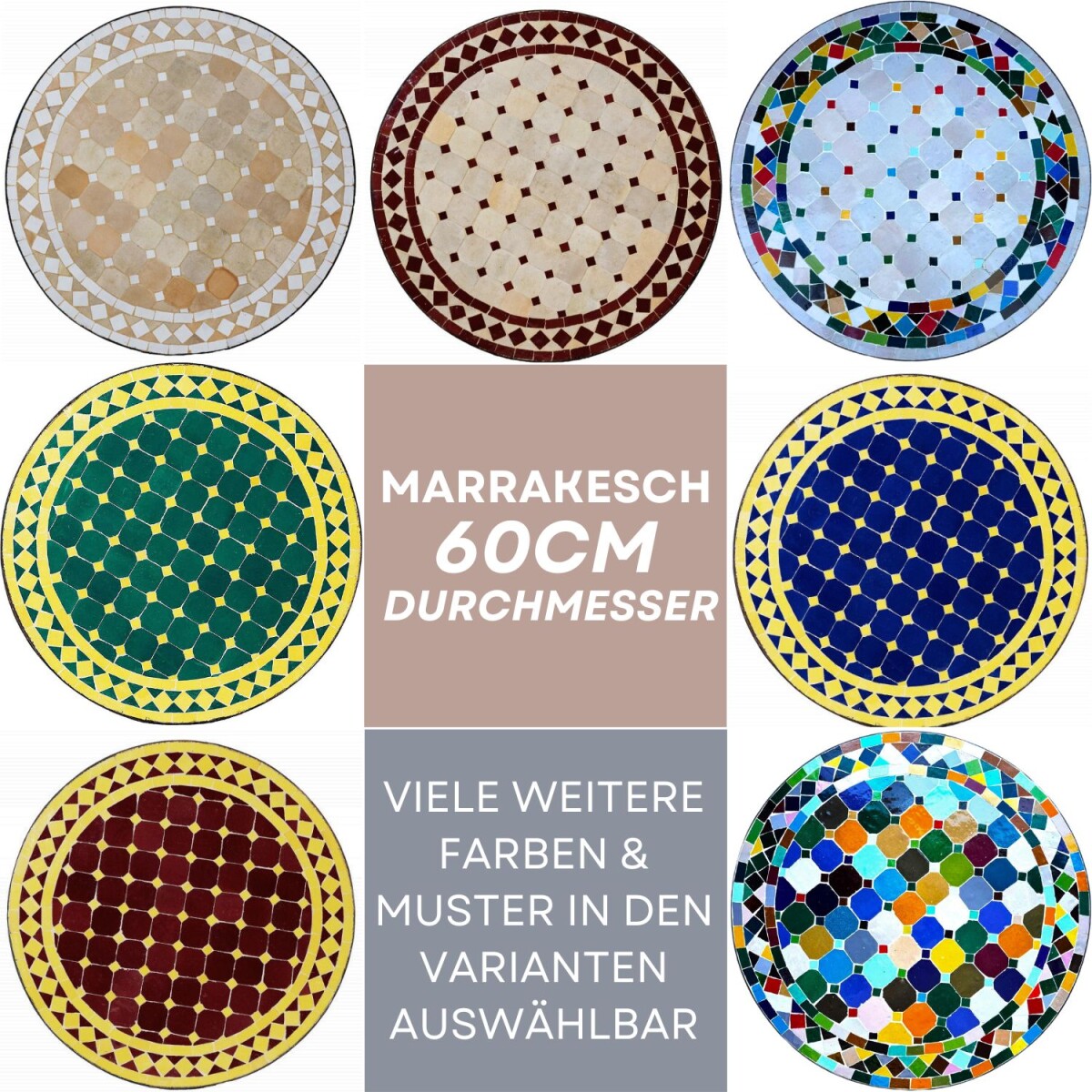 Marokkanischer Mosaiktisch Marrakesch &O box