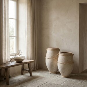 Cache-pot Vadella 80 cm en terre cuite | Design de jardin...