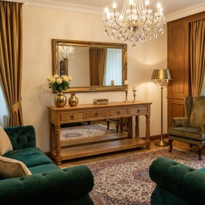 Buffet Ruhani 200 cm en bois massif, style bohème...