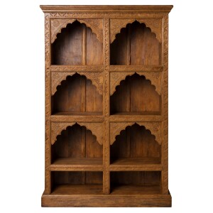 Bibliothèque Rinara marron 160 cm en bois massif,...