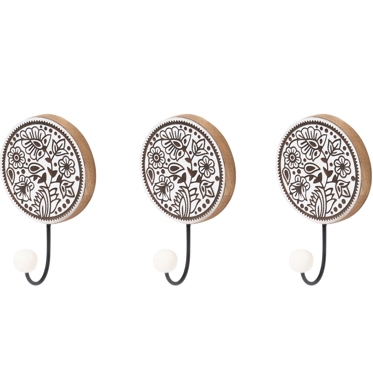 3er Set Orientalischer Wandhaken Haken Hares -1-